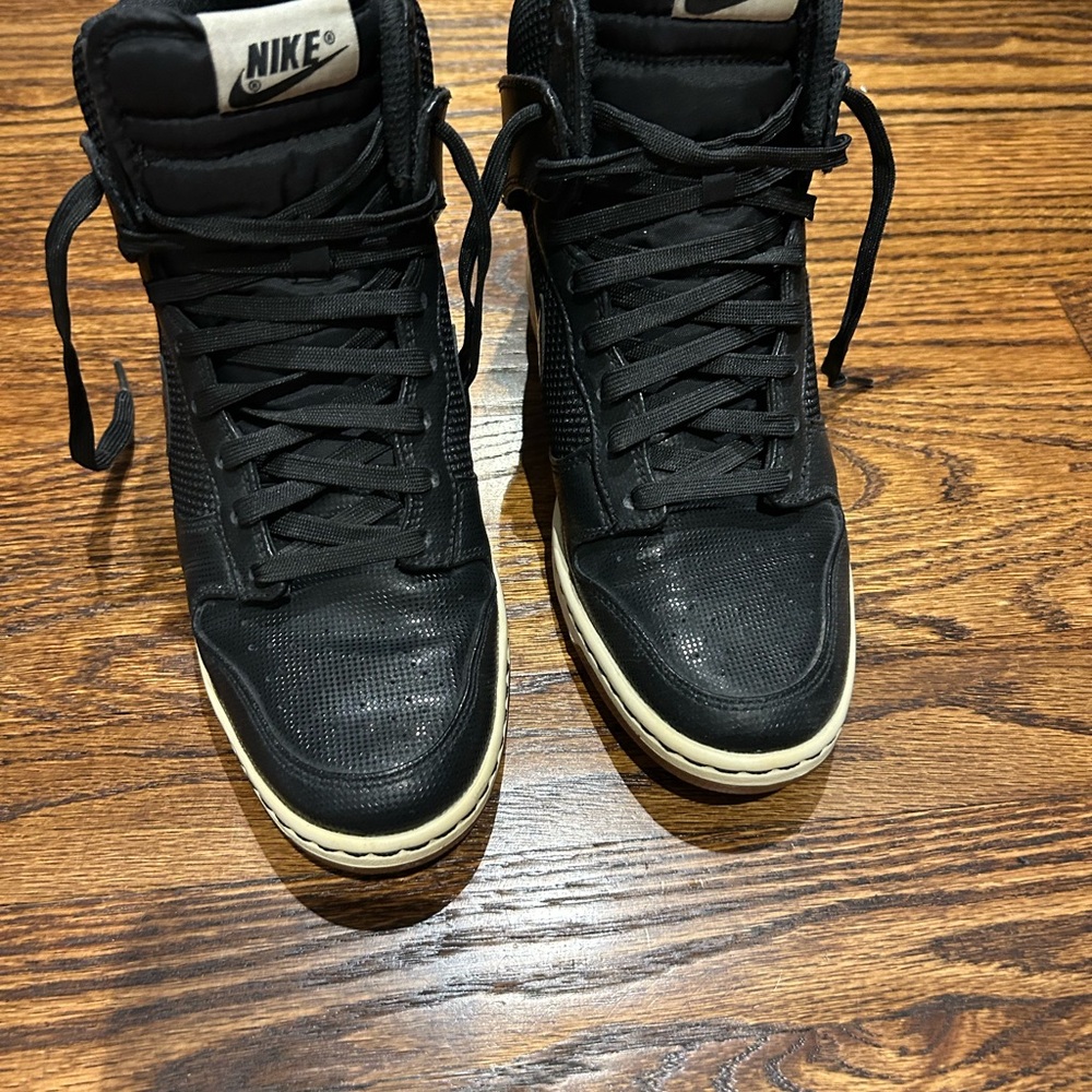 Nike Women’s Black High-Top Sneaker Wedges